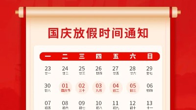 盛世華誕，喜迎國(guó)慶，靈科超聲波2024年國(guó)慶<i style='color:red'>放假</i>通知